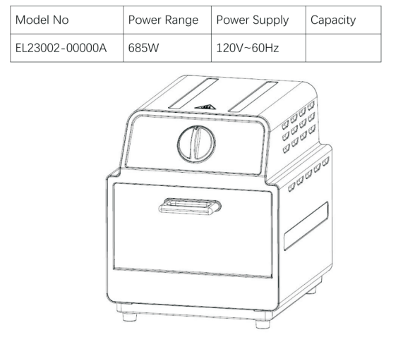 bikky Instant 1 Serve Cookie Maker EL23002-SPECIFICATION