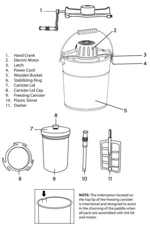 elite gourmet ELECTRIC ICE CREAM MAKER EIM402-PRODUCT-A
