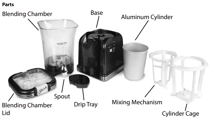 Nostalgia Coca-Cola Slush Machine-PARTS & ASSEMBLY