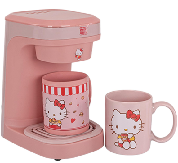 Uncanny Brands Hello Kitty Coffee Maker Gift Set-PRODUCT
