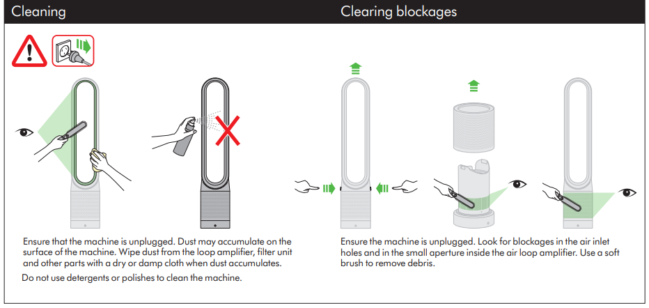 Dyson Pure Cool Air Purifier-clear