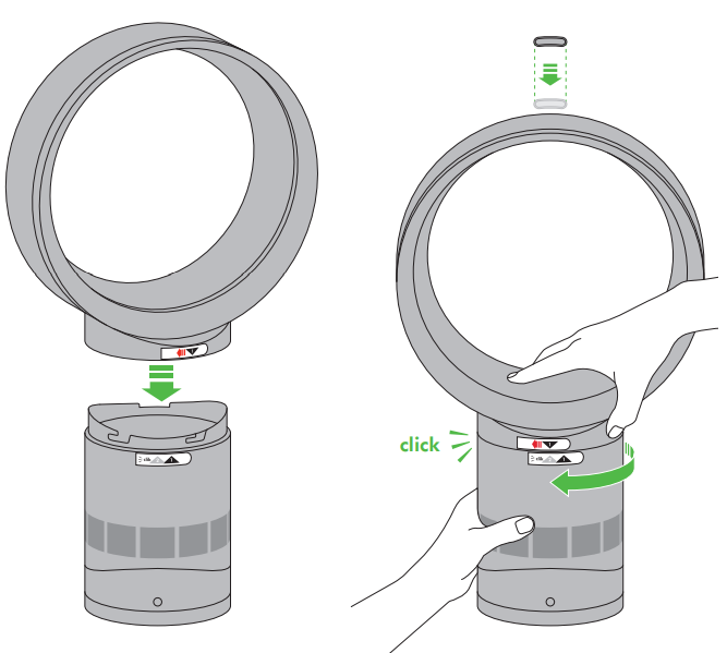 Dyson Cool AM06 Desk Fan-assemble