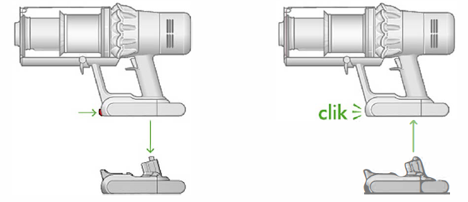Dyson V15s Detect Submarine Vacuum Cleaner-Changing your click-in battery