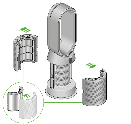 Dyson Purifier Hot+Cool HP07-Changing