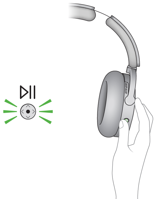 Dyson OnTrac Headphones-Controlling audio