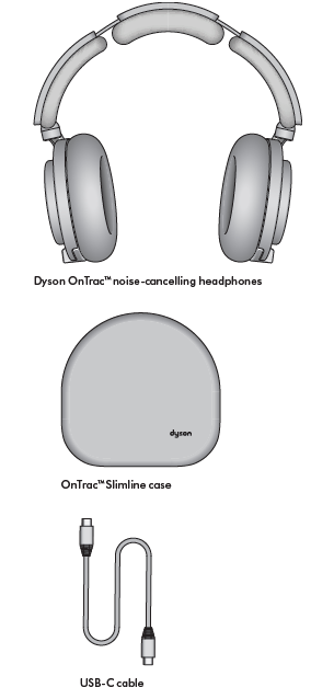 Dyson OnTrac Headphones-In the box