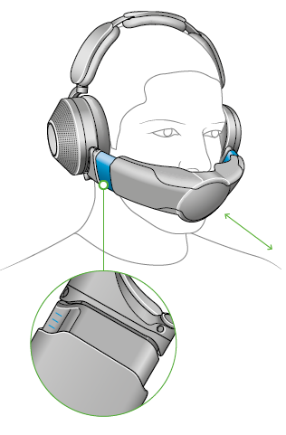 Dyson Zone Headphones-Adjust visor