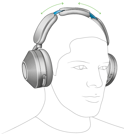 Dyson Zone Headphones-Adjust your headphones
