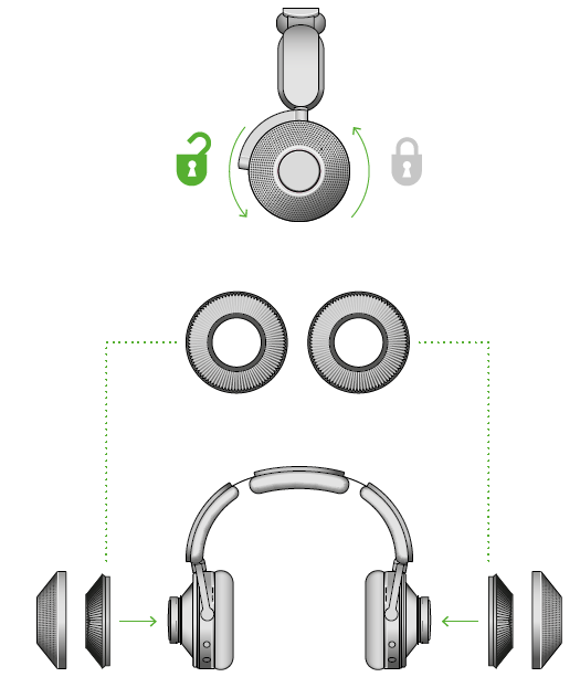 Dyson Zone Headphones-Assembling your headphones
