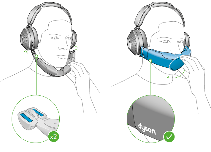 Dyson Zone Headphones-Attach visor A