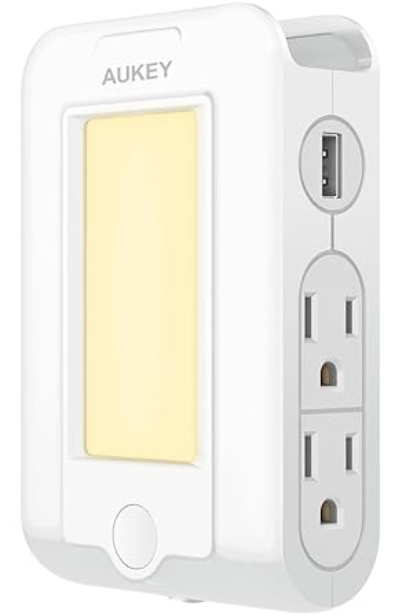 Aukey USB Wall Outlet with Night Light-PRODUCT