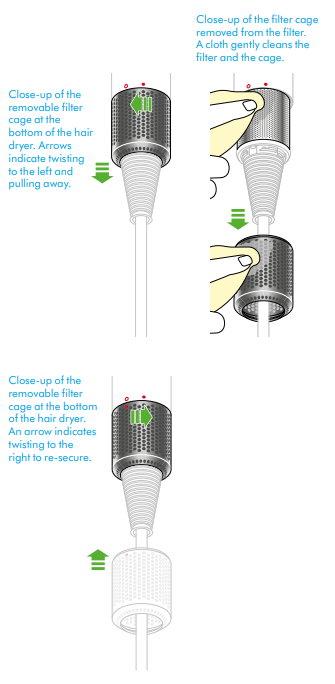 Dyson Supersonic Nural Hair Dryer-maintainance