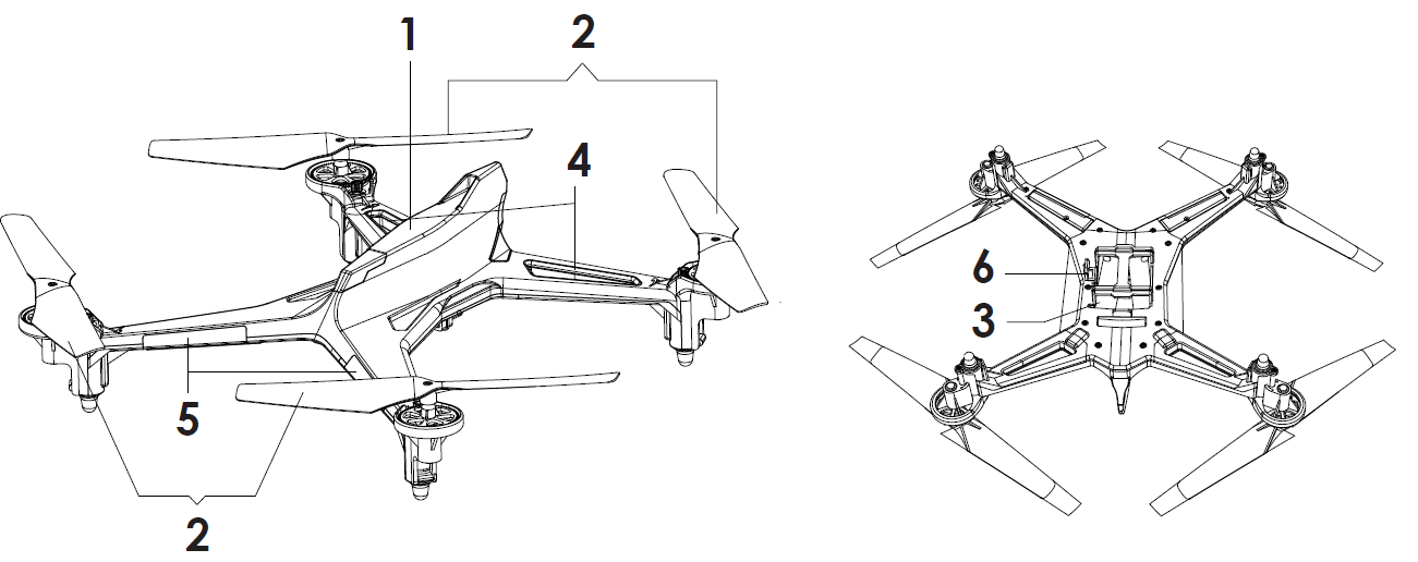 Aukey Mohawk Quadcopter-Diagram