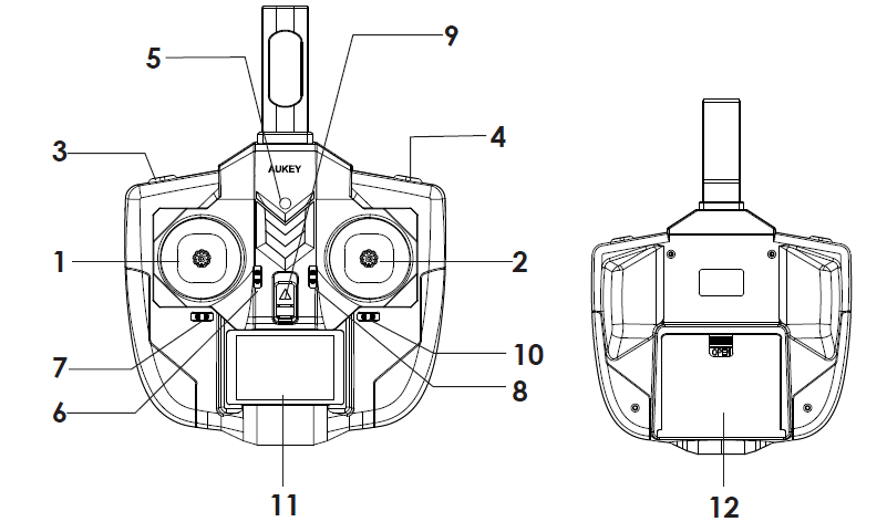 Aukey Mohawk Quadcopter-Diagram A
