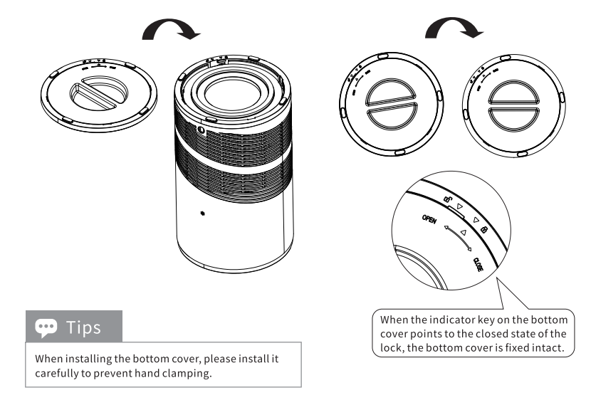 Olixis JHQ-D22-WT Air Purifier-operation-e