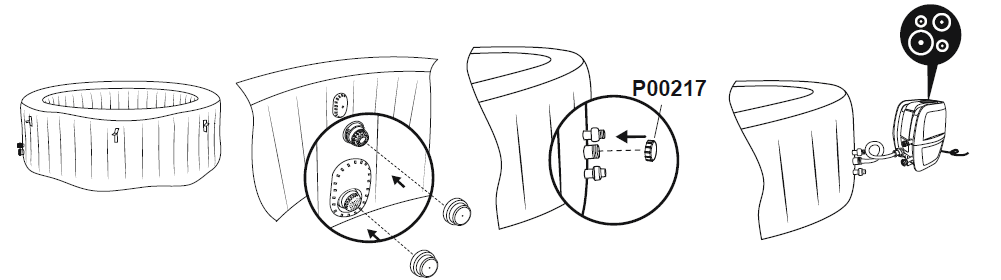 Coleman SaluSpa Inflatable Hot Tub Spa-Adding Air