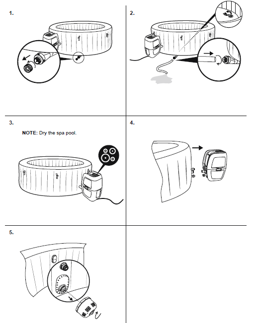 Coleman SaluSpa Inflatable Hot Tub Spa-DRAINING THE SPA