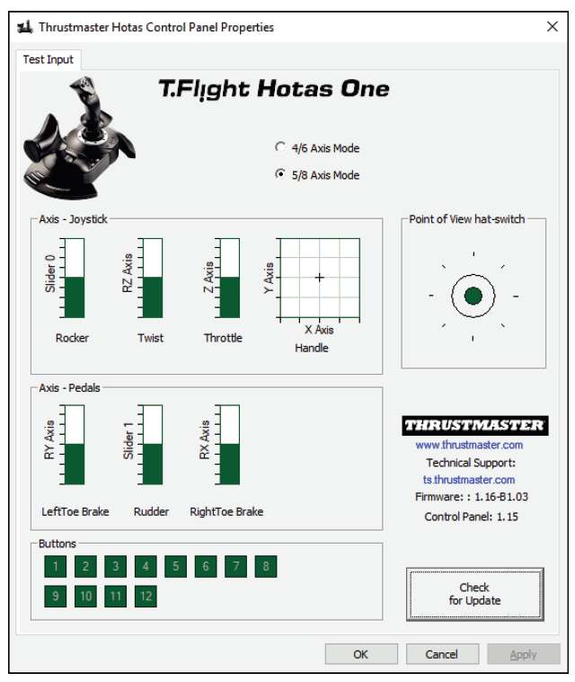 Thrustmaster T.Flight Hotas One XBOX SERIES-Properties