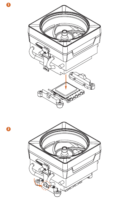 Asrock B450 Steel Legend-Installing the AM4 Box Cooler SR3