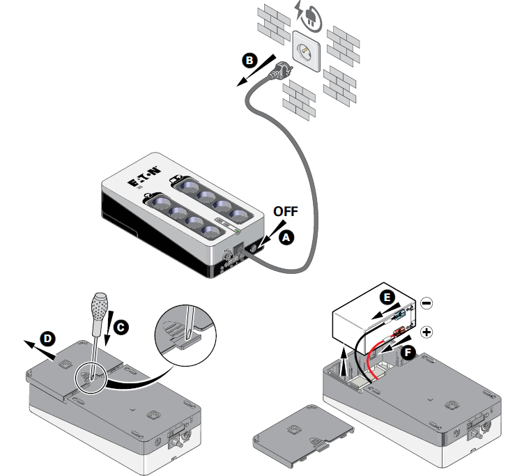 Eaton 3S Uninterruptible Power Supply-Battery change