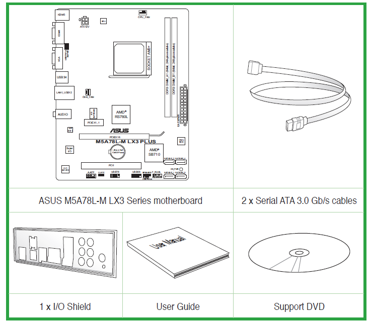 Asus M5A78L-M LX3 Series Motherboard-box