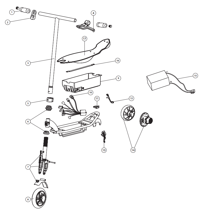 Razor Power Core E-90 Electric Hub Motor Scooter-parts