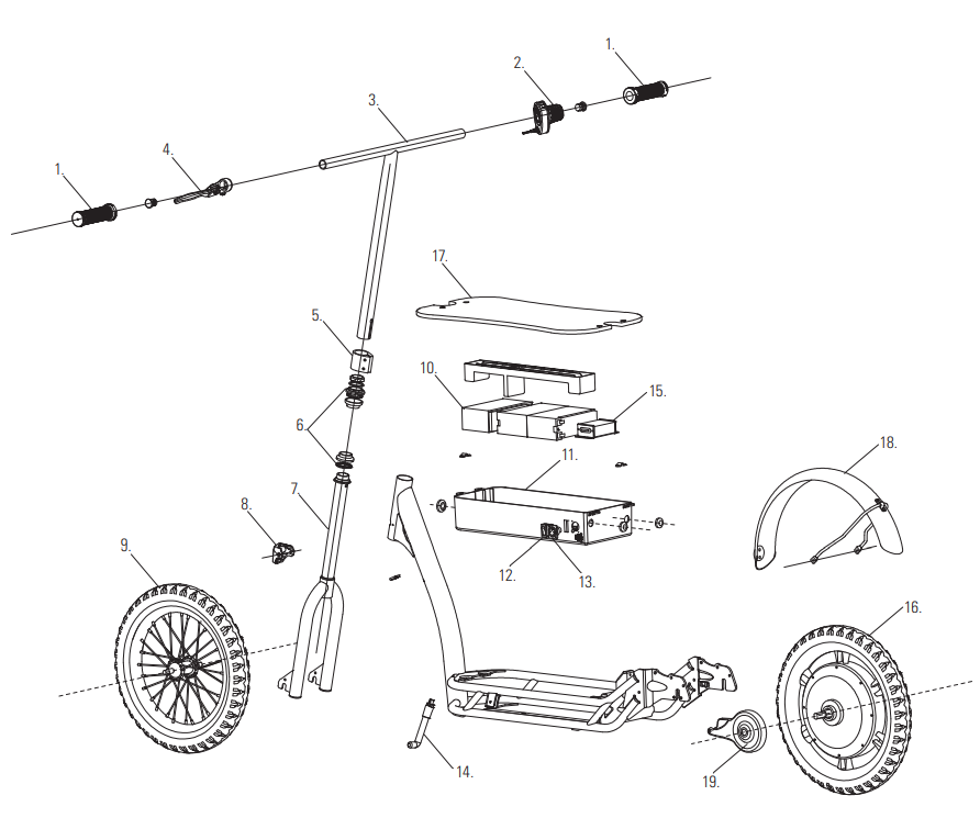 Razor EcoSmart Metro HD SUP Scooter-parts-a