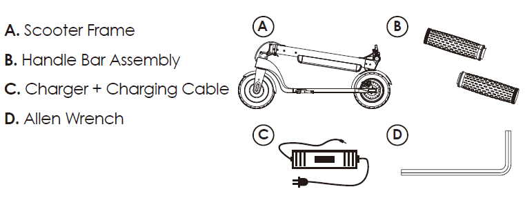 hover-1 BLACKHAWK Electric Folding Scooter BMZ-BHWK-parts