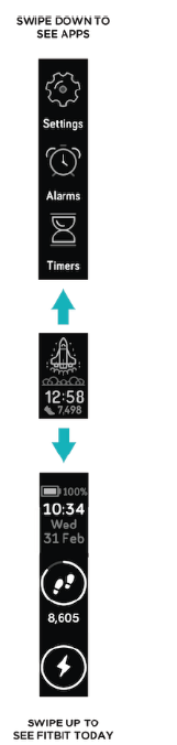 Fitbit Ace 3 Fitness Tracker-Basic navigation