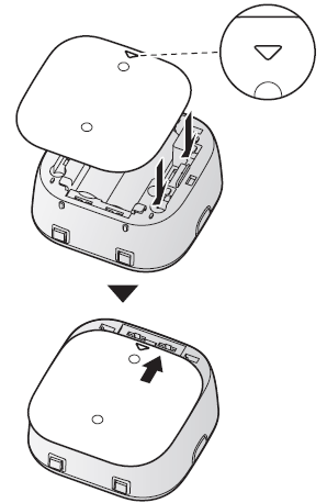 Panasonic Motion Sensor KX-HNS102-Inserting the batteries C
