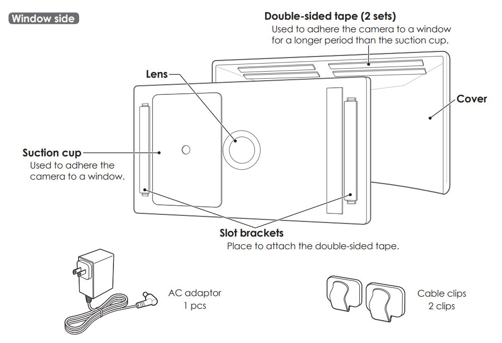 Panasonic Home Monitoring Window Camera KX-HNC505C-PARTS-A