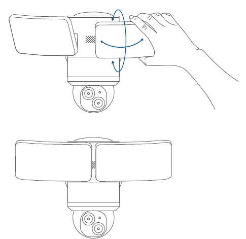 Eufy Security Floodlight Cam E340-ADJUSTING THE LIGHTING ANGLE