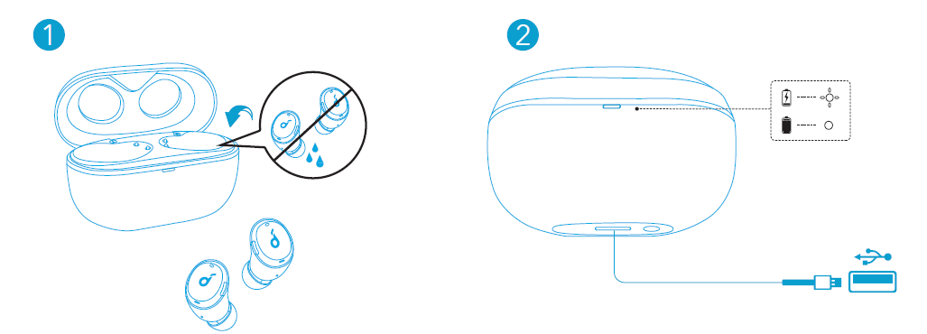 Soundcore Life A3i Earbuds-Charging