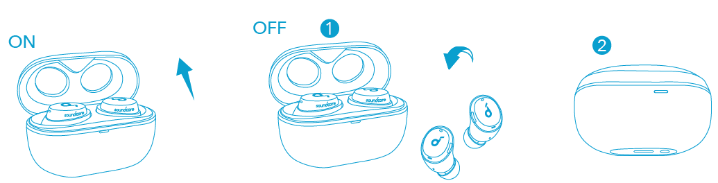 Soundcore Life A3i Earbuds-Powering On,Off