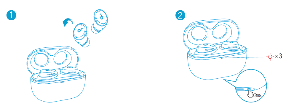 Soundcore Life A3i Earbuds-Reset