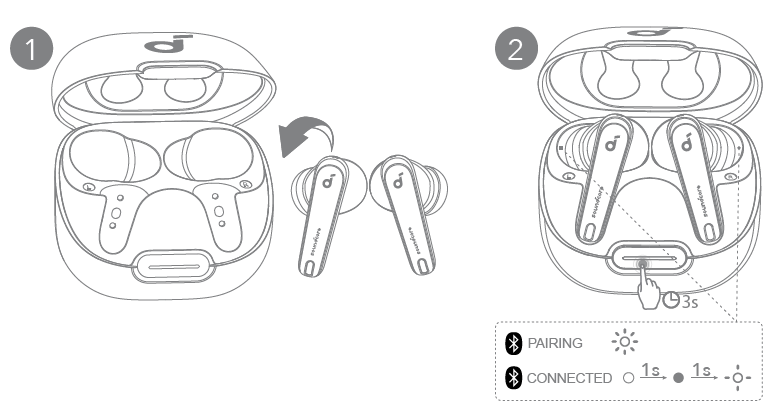 Soundcore Liberty 4 NC True-Wireless Earbuds-MANUAL PAIRING