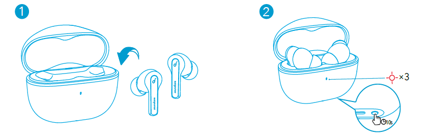 Soundcore Life P3i Hybrid Active Earbuds-Reset