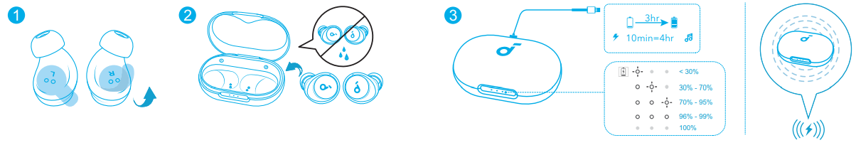 soundcore Space A40 Wireless Earbuds-charging-a