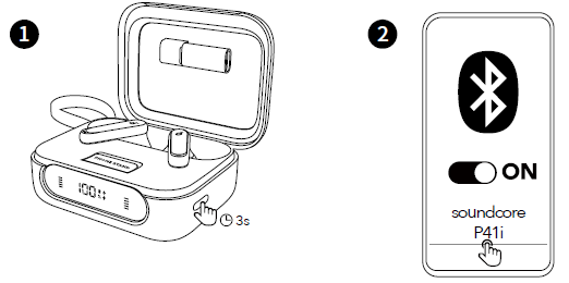 Soundcore P41i Adaptive Noise Cancelling Earbud.s-DUAL CONNECTIONS