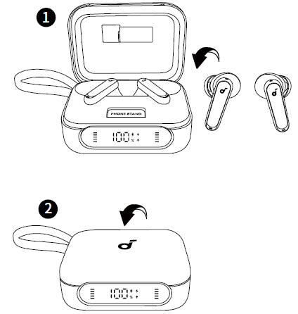 Soundcore P41i Adaptive Noise Cancelling Earbud.s-POWERING OFF