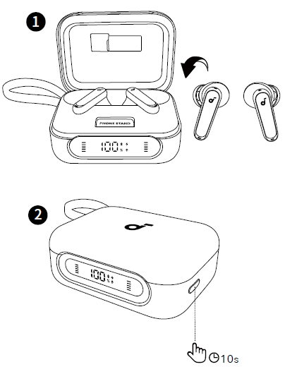 Soundcore P41i Adaptive Noise Cancelling Earbud.s-RESET