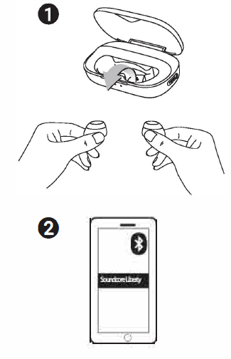 Soundcore Liberty True-Wireless Earbuds-Pairing
