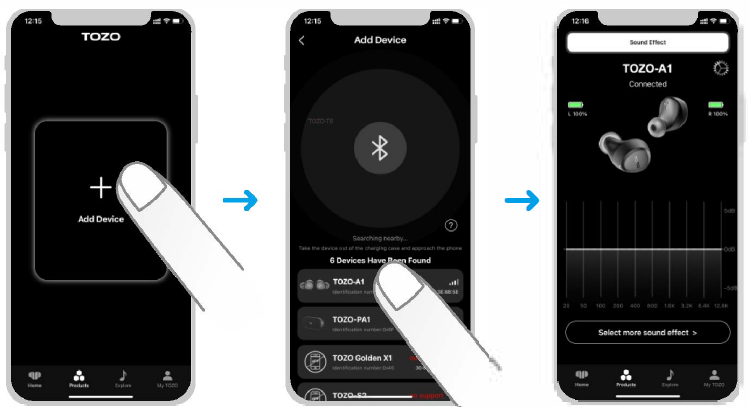 Tozo A1 True Wireless Stereo Earbuds-TOZO APP pairing C