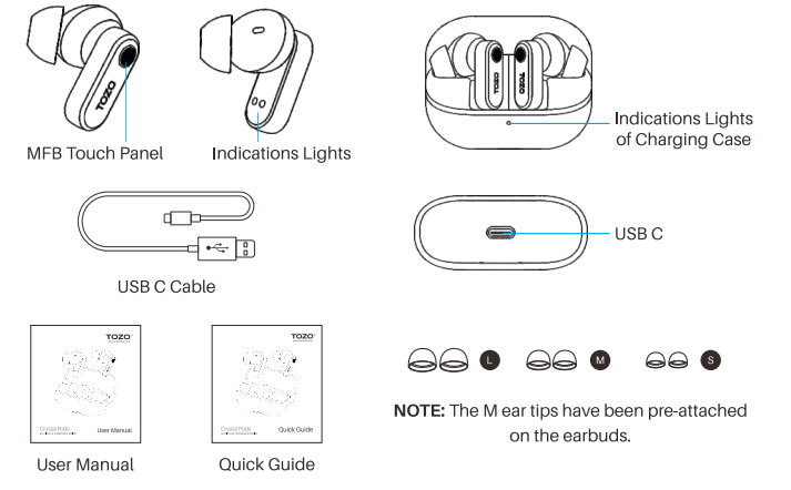 tozo Crystal Pods Earbuds-product-a