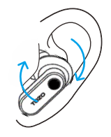 tozo Crystal Pods Earbuds-wear