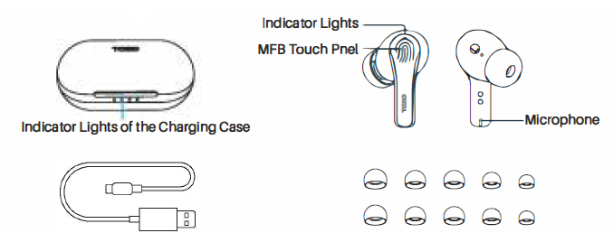 TOZO A2 True Wireless Stereo Earbuds-Product description
