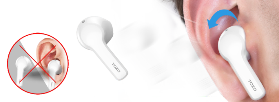 tozo A3 True Wireless Stereo Earbuds-wear