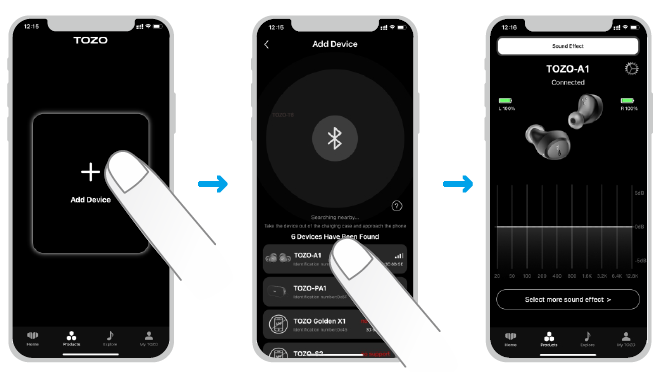TOZO A1 Stereo Earbuds-app-b