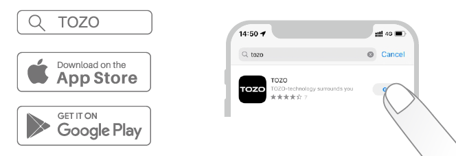 TOZO A1 Stereo Earbuds-app