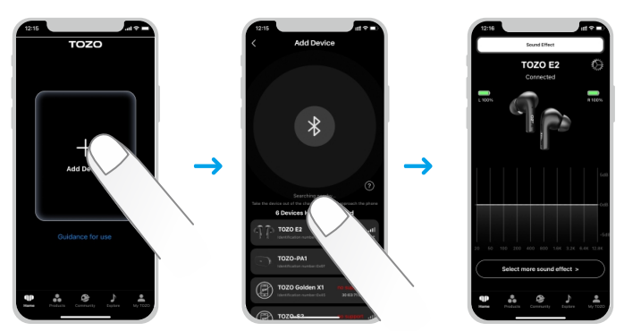 TOZO E2 Stereo Earbuds-app-b